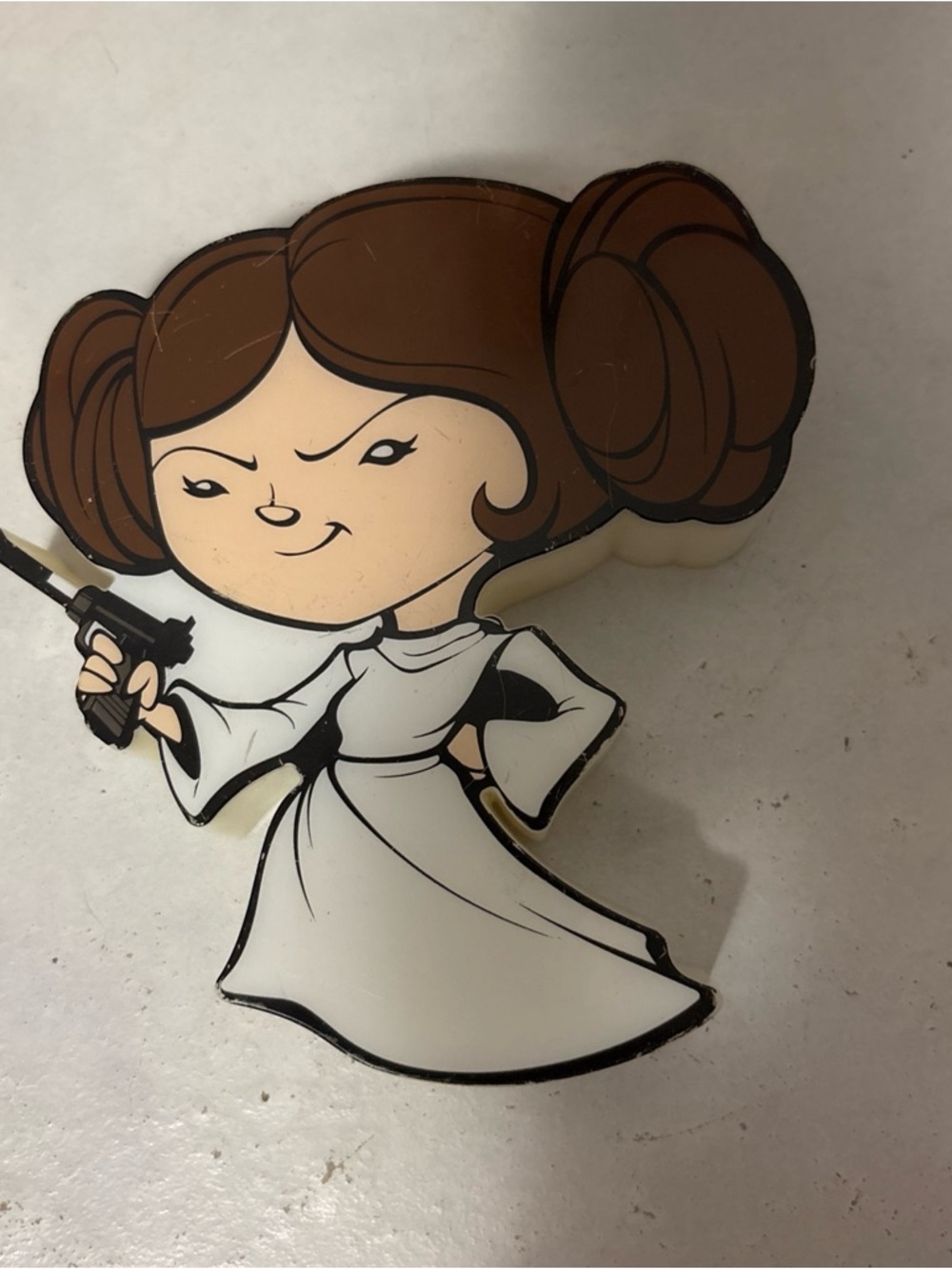 Disney STAR WARS Princess Leia 3D FX Deco 6” Wall Light Works! Needs Batteries